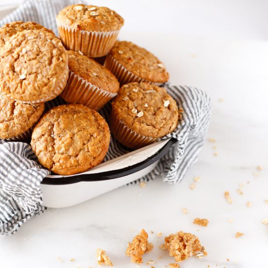 Healthier Oatmeal Coconut Muffins