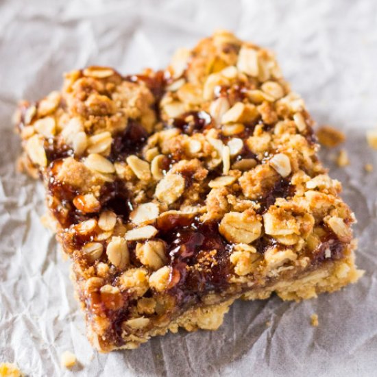 Oatmeal Blackberry Jam Bars