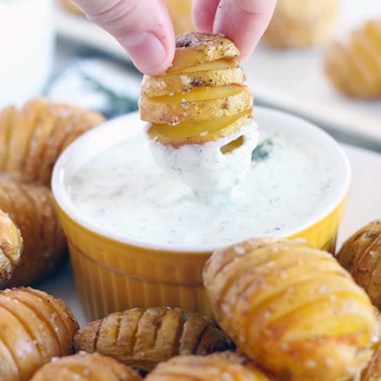 Mini Hasselback Potatoes