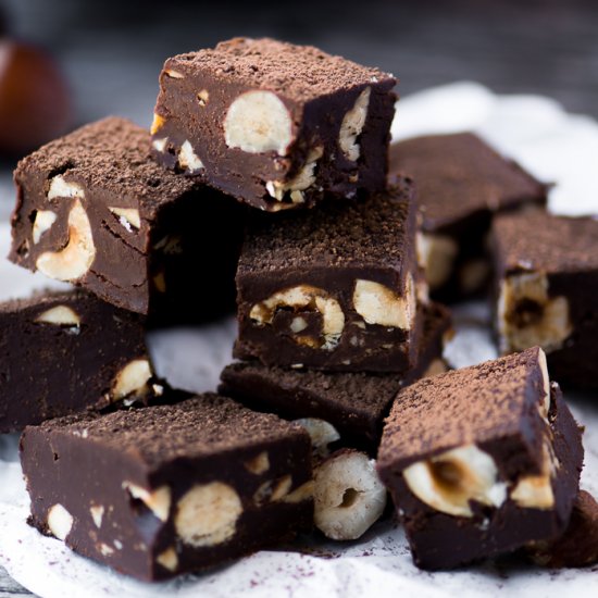 Dark Chocolate Hazelnut Fudge