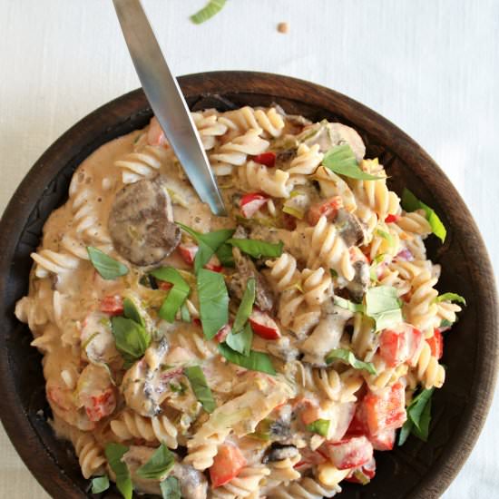 Creamy Cajun Mushroom Pasta