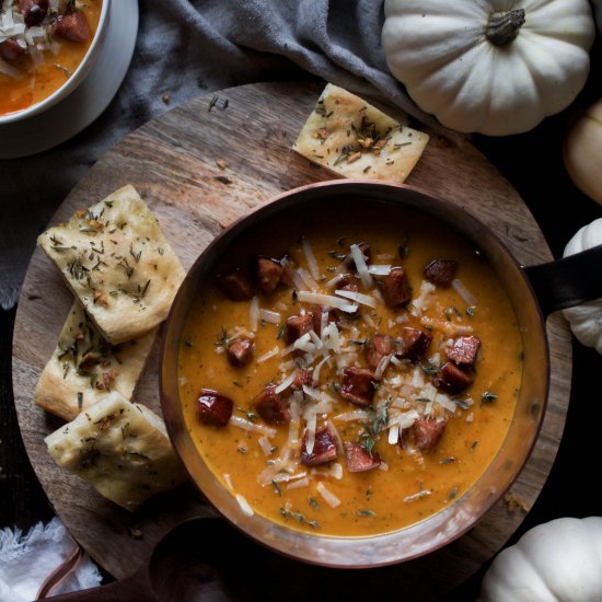 Butternut Squash & Chorizo Soup