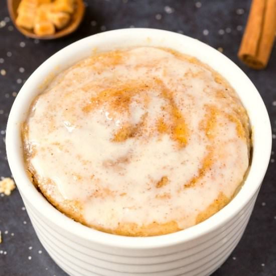 Iced Gingerbread Mug Cake