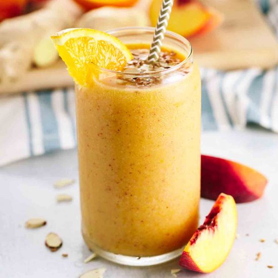 Orange Peach and Ginger Smoothie