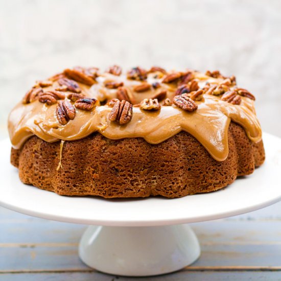 Brown Sugar Pecan Caramel Bundt Cake