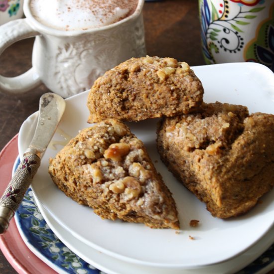 Nutty Pumpkin Pie Scones