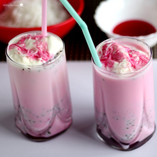 Rose Falooda Milkshake