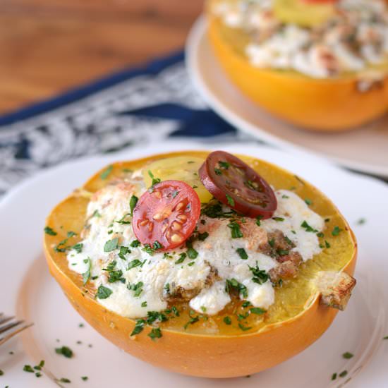 Stuffed Spaghetti Squash Boats