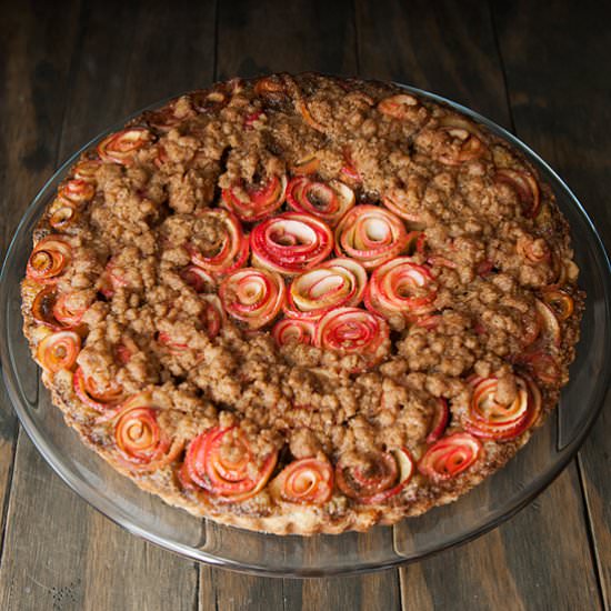 Apple Rose Spiced Brown Butter Tart