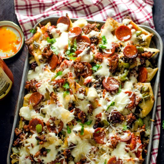 Loaded Pizza Nachos