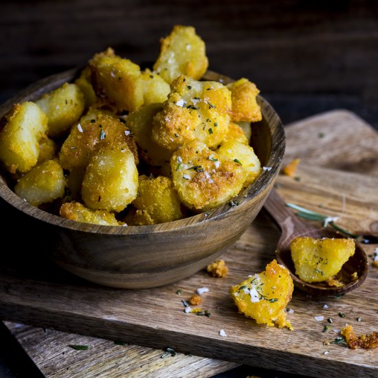 Polenta Parmesan Roast Potatoes