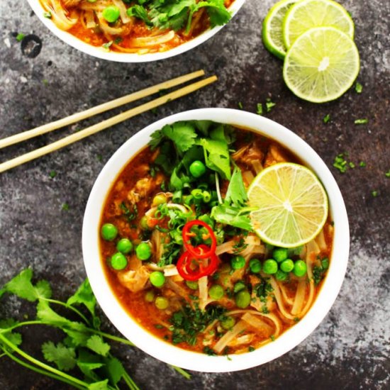 Crockpot Thai Chicken Noodle Soup