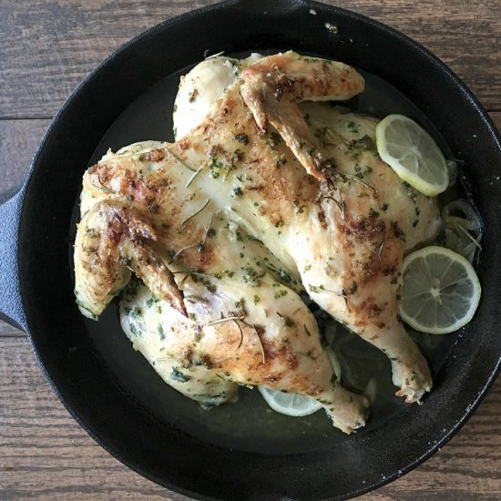 Oven Roasted Butterflied Chicken