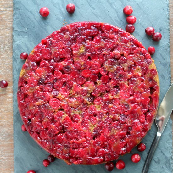 Cranberry Pumpkin Upside Down Cake