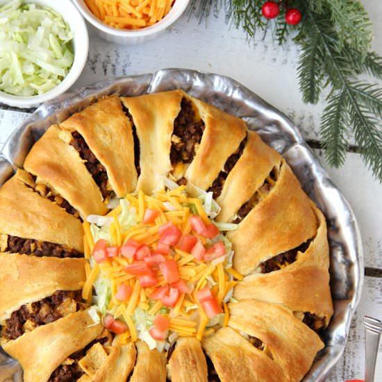 Ultimate Crescent Roll Taco Ring