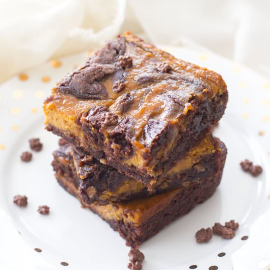 Pumpkin Cheesecake Brownies