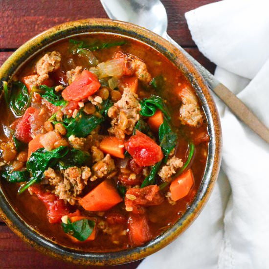 lentil and sausage soup