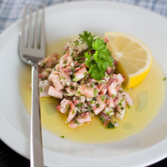 Mediterranean octopus salad