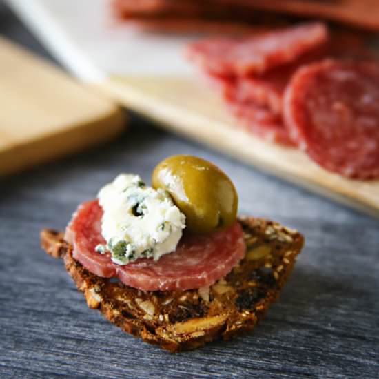 Blue Cheese Salami Appetizer