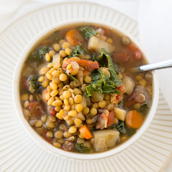 Crock Pot Vegetable Lentil Soup