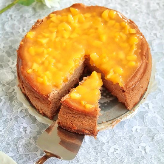 Chocolate Cheesecake with Mango