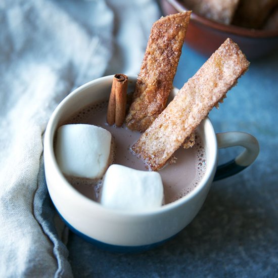 Hot Chocolate With Churro Dunkers