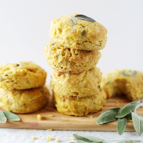 Vegan Butternut Squash Sage Biscuit