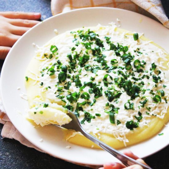 Goat Cheese and Scallions Polenta