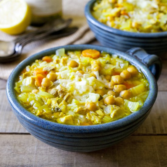 Lemon Chicken & Rice Soup