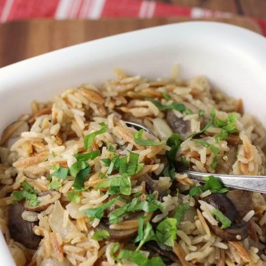 Easy Mushroom Rice Pilaf