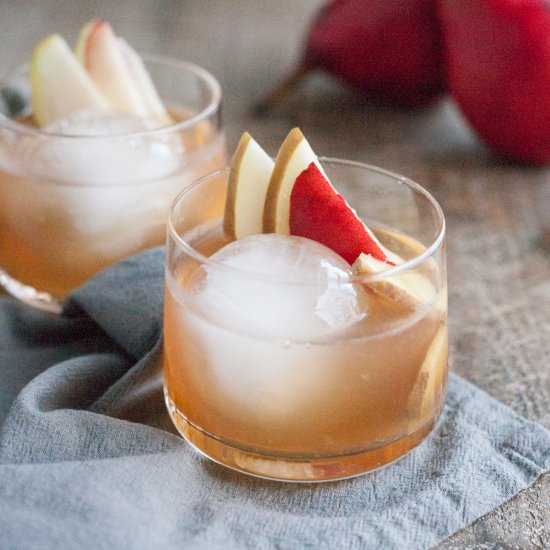 Bourbon Honey Ginger Pear Cocktail