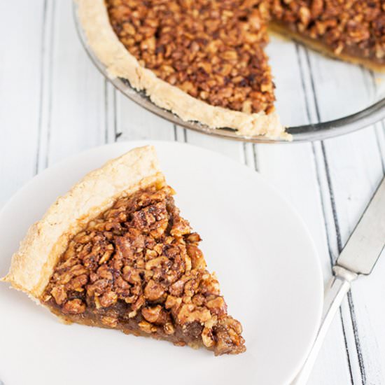 Maple Bourbon Walnut Pie