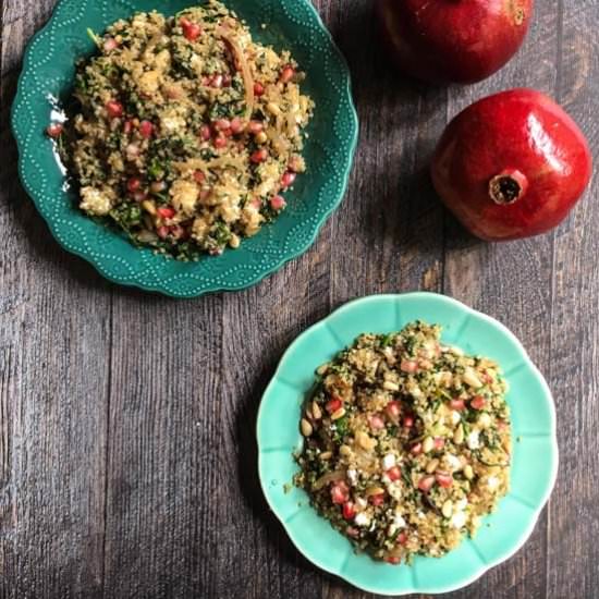 Holiday Pomegranate Quinoa Pilaf