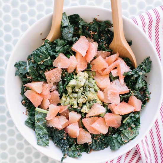 Quinoa, Kale and Grapefruit Salad