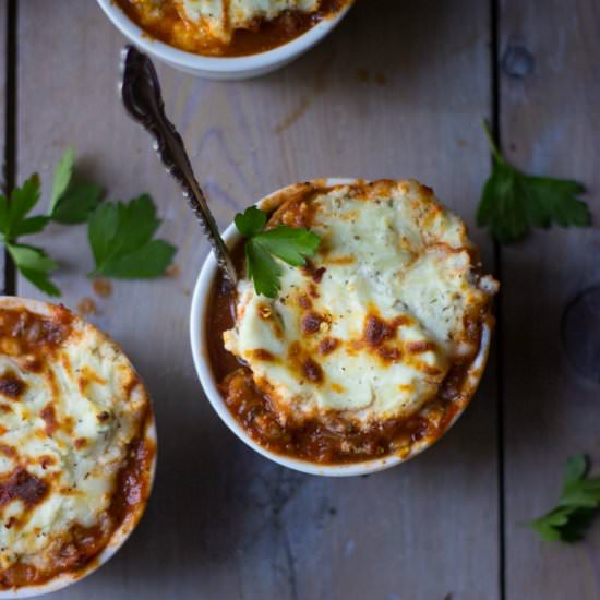 Cheesy Lasagna Soup