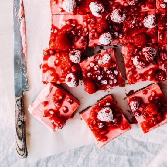 Raspberry Mousse Bars