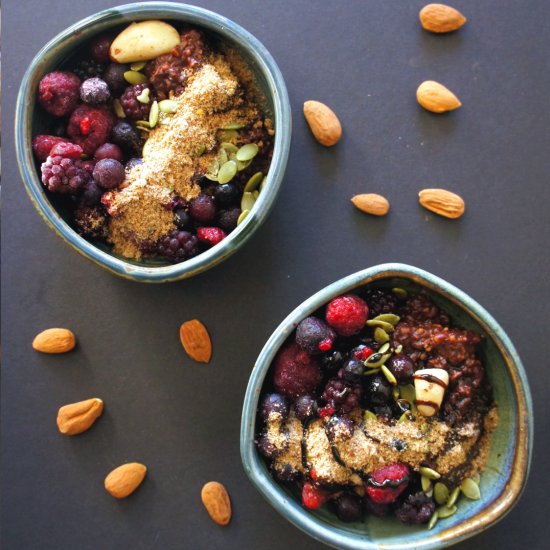 Make-Ahead Chocolate Berry Oats