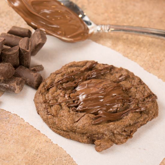 Triple Chocolate Nutella Cookies