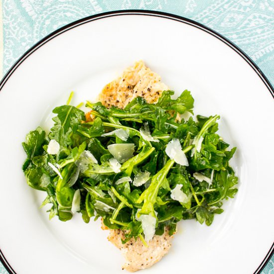 Chicken Paillard with Arugula Salad