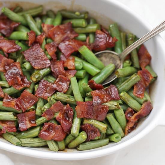 Smothered Green Beans with Bacon