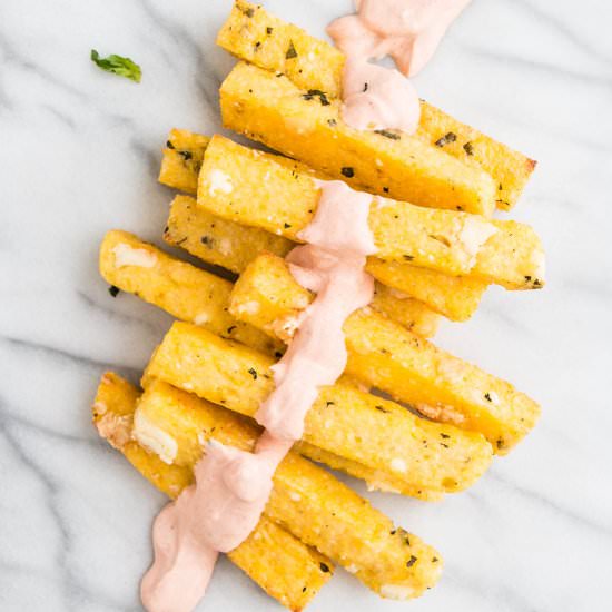 Herb and Feta Polenta Fries w/ Dip