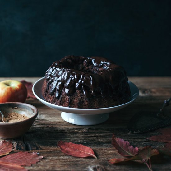 Carob & Apple Bundt Cake