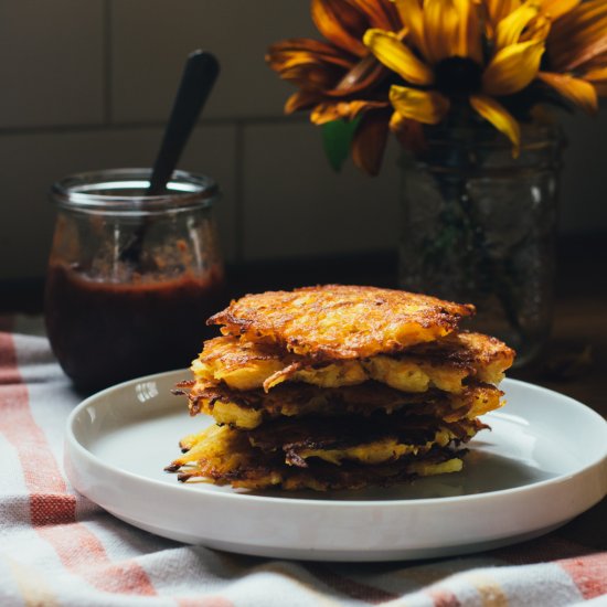 Spiced Carrot Latkes