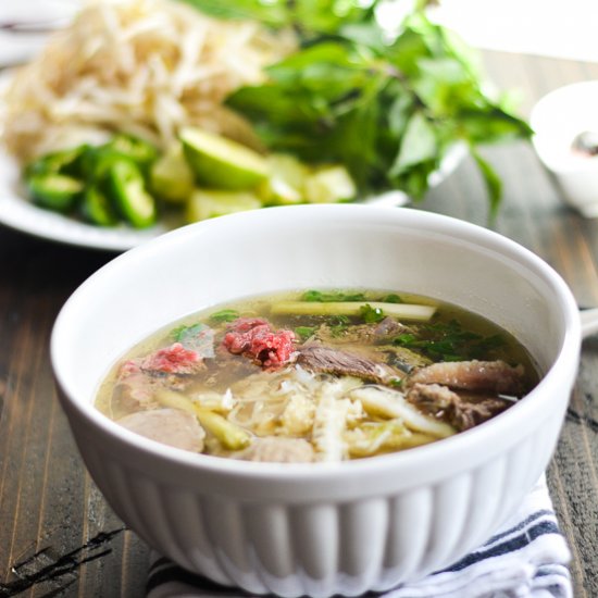 Vietnamese Beef Noodle Soup Pho Bo