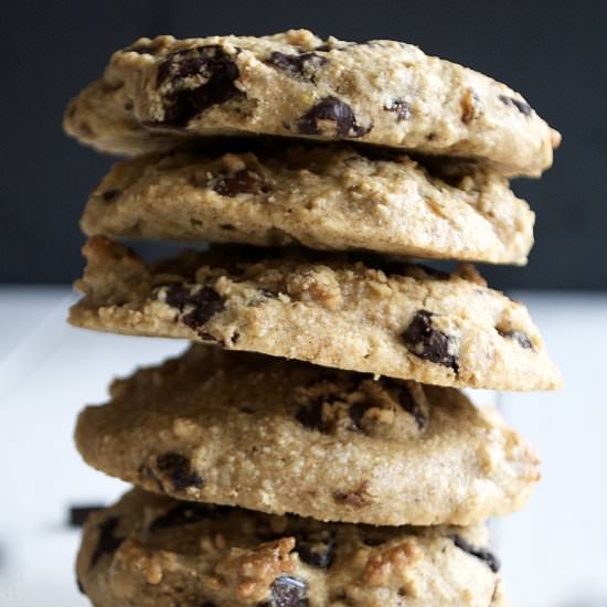 Chocolate, Date & Ginger Cookies