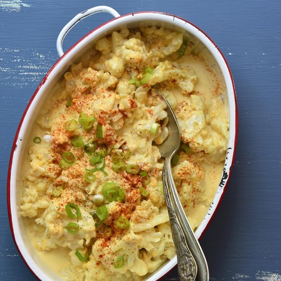 Stovetop Cauliflower “Mac” + Cheese