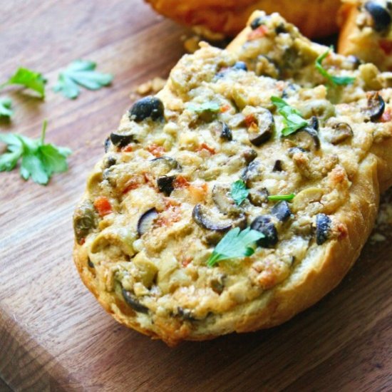 Easy Cheesy Olive Bread