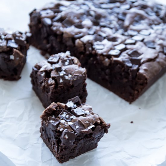 Sea Salt Dark Chocolate Brownies