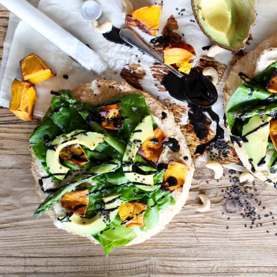 Lemon Cashew Black Tahini Pizza