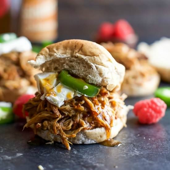 Raspberry Chipotle Chicken Sliders